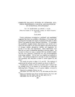 COMPLETE BALANCE STUDIES OF NITROGEN
