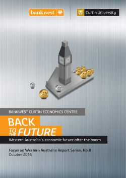 Back to the future: Western Australia`s economic future after the boom