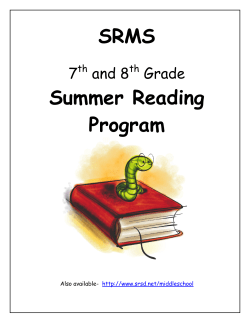 SRMS Summer Reading Program