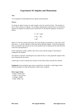 Impulse and Momentum - The Logical Interface