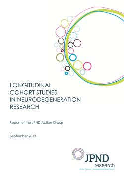 longitudinal cohort studies in neurodegeneration research