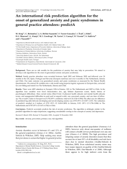 An international risk prediction algorithm for the onset of generalized