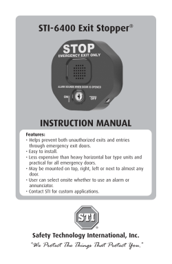 Manual for Exit Stopper