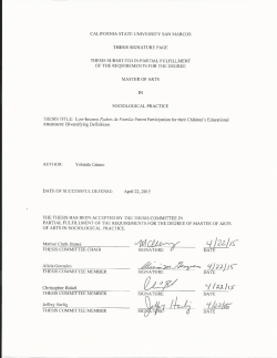 Low-Income Padres de Familia Parent Participation for their