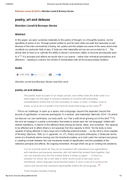 poetry, art and deleuze