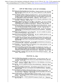 The Judiciary Act of 1789 - Judicial Discipline Reform