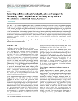 Perceiving and Responding to Gradual Landscape Change at the