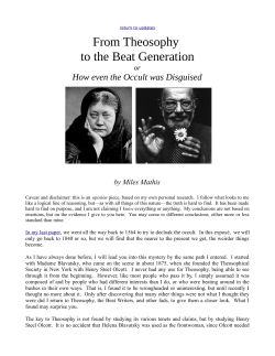 From Theosophy to the Beat Generation