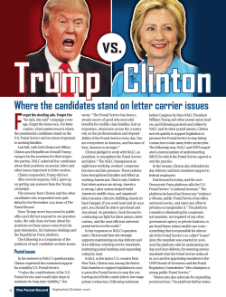 Trump vs. Clinton: Where the candidates stand on letter
