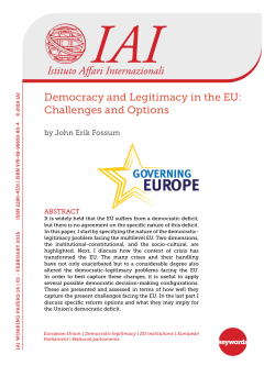 Democracy and Legitimacy in the EU