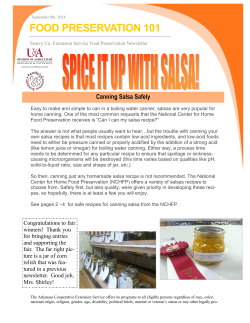 Searcy County Extension Office Preservation 101 Newsletter