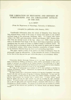 the liberation of histamine and heparin by tubocurarine and