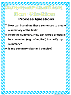 7. How can I combine these sentences to create a summary of the