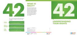 UNDERSTANDING YOUR RIGHTS WHAT IS NICCY?