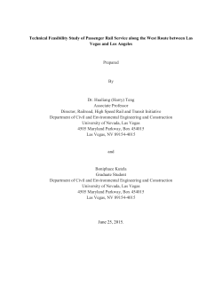 Technical Feasibility Study of Passenger Rail Service along the