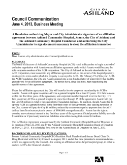 Council Communication