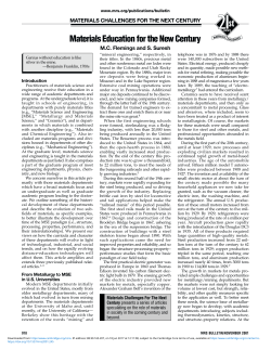 Materials Education for the New Century