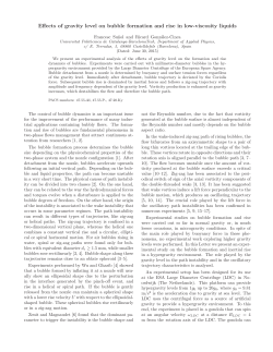 Effects of gravity level on bubble formation and rise in low