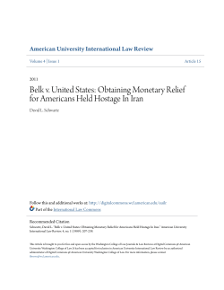 Belk v. United States: Obtaining Monetary Relief for Americans Held