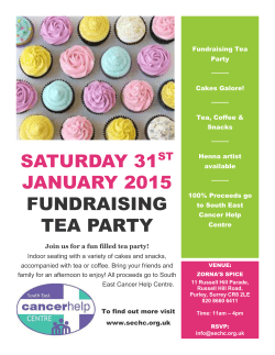 saturday 31st january 2015 fundraising tea party