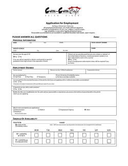 Application for Employment - Chin