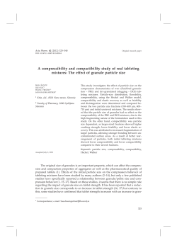 A compressibility and compactibility study of real tableting mixtures