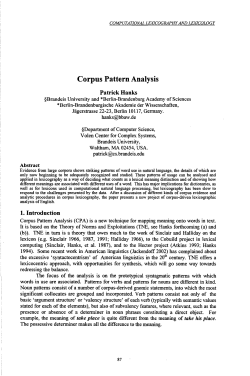 Corpus Pattern Analysis