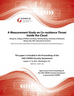 A Measurement Study on Co-residence Threat inside the