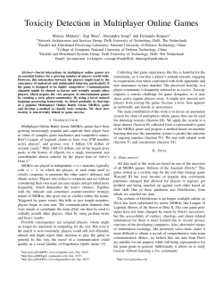 Toxicity Detection in Multiplayer Online Games