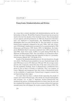 Pennsylvania: Deindustrialization and Division
