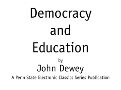 John Dewey - National Society For Experiential Education