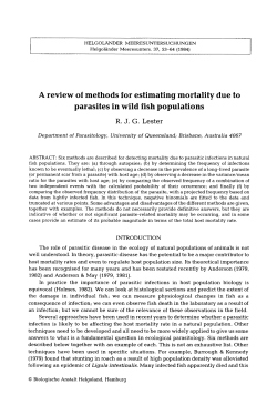 A review of methods for estimating mortality due to parasites in wild
