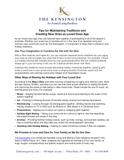 Tips for Maintaining Traditions and Creating New Ones as Loved