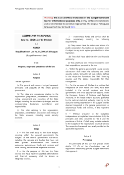 CFP | Unofficial translation of the budget framework law