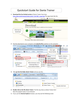 Quickstart Guide for Dante Trainer