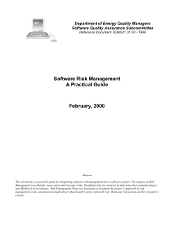 Software Risk Management: A Practical Guide