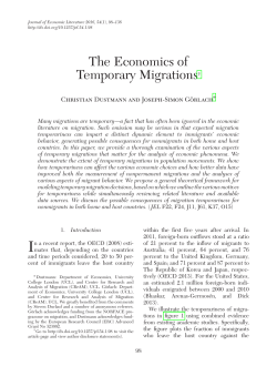 The Economics of Temporary Migrations