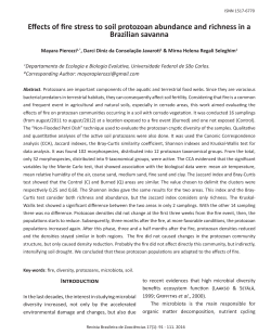 Effects of fire stress to soil protozoan abundance and richness in a