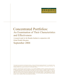 Concentrated Portfolios - Brandes Investment Partners