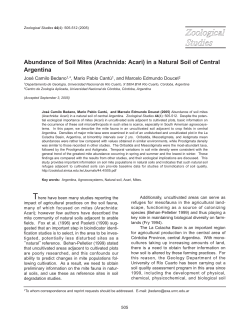 Abundance of Soil Mites (Arachnida: Acari) in a Natural Soil of