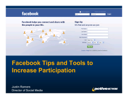 Facebook Tips and Tools to Increase Participation