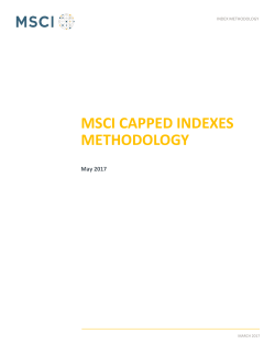 MSCI CAPPED INDEXES METHODOLOGY