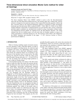 Three-dimensional direct simulation Monte Carlo method for slider