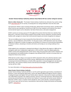 Press Release - Greater Victoria Harbour Authority