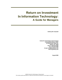 Return on Investment in Information Technology