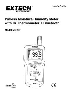 Pinless Moisture/Humidity Meter with IR Thermometer + Bluetooth