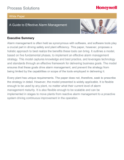 A Guide to Effective Alarm Management