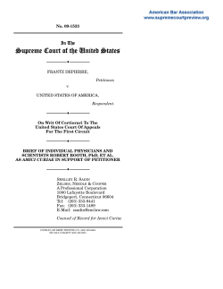 Brief for Individual Physicians and Scientists and Robert Booth, Ph.D