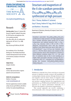 Structure and magnetism of the A site scandium perovskite
