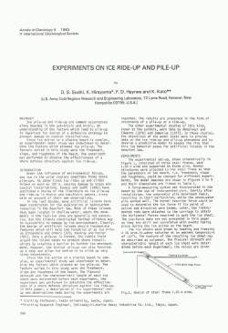 experiments on ice ride-up and pile-up